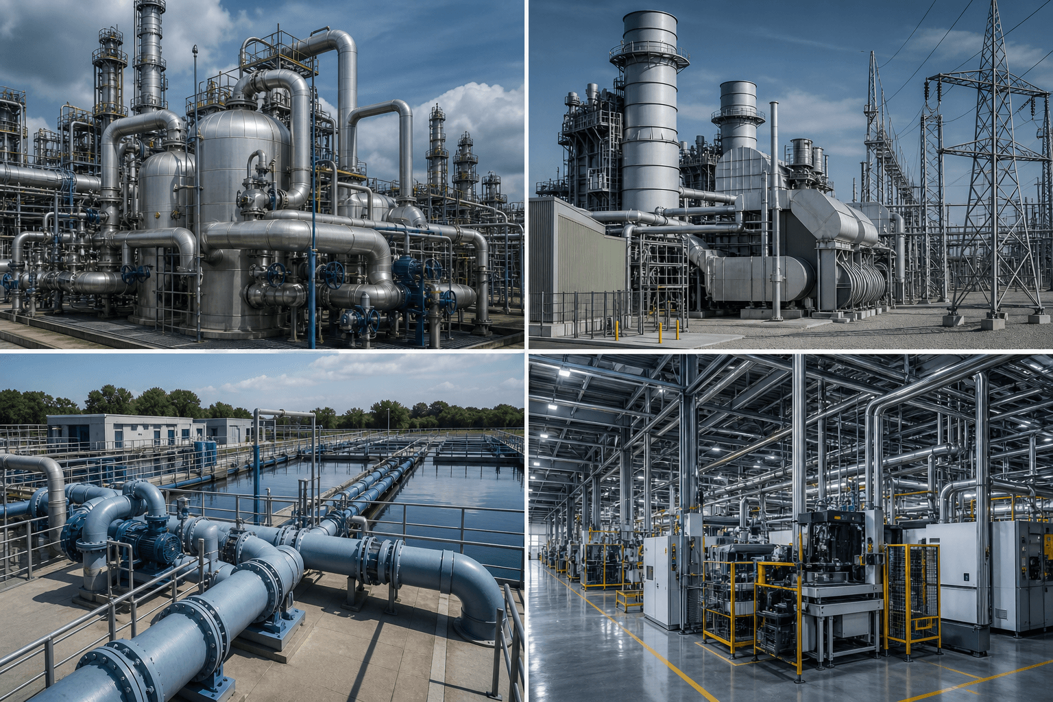 Oil and gas, power, water and manufacturing facilities